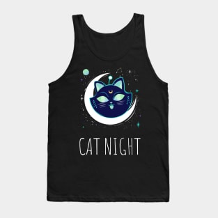 Cat night Tank Top